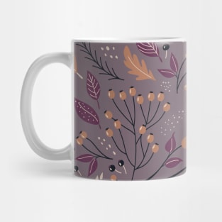 Retro pattern with autumn plants Mug